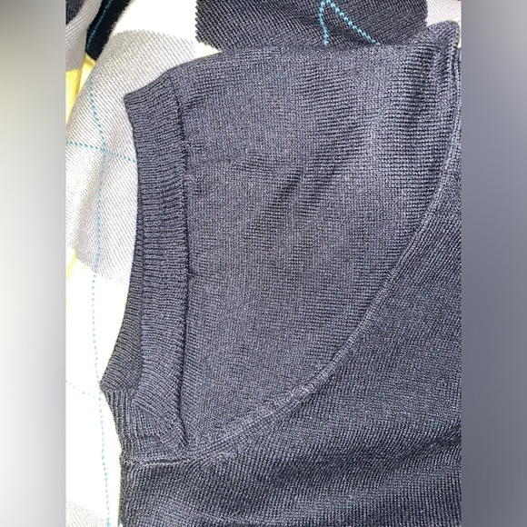 NWT RARE Fred Perry Amy Winehouse Black Yellow Argyle Jumper Dress US 10 UK 14 - Picture 9 of 16